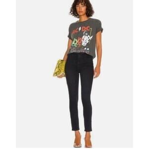 BLANK NYC The Great Jones High Rise Solid Black Skinny Jeans 24 NWT